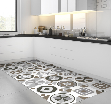 Kitchen tile  vinyl rug - TenStickers