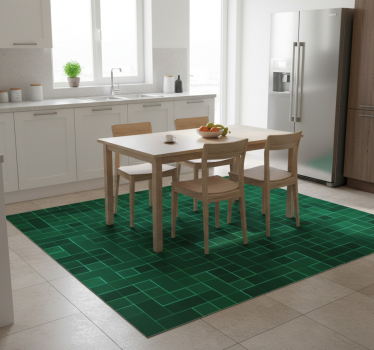 Kitchen vinyl carpet abstract bright green mosaic - TenStickers