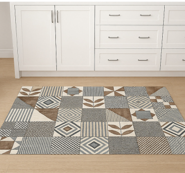 Kitchen vinyl carpet abstract geometric design - TenStickers