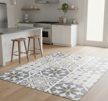 Kitchen vinyl carpet amiaz cement tiles design - TenStickers
