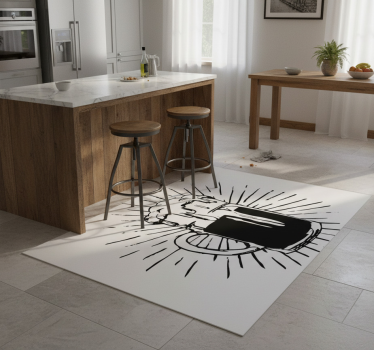 Kitchen vinyl carpet beer lamp - TenStickers