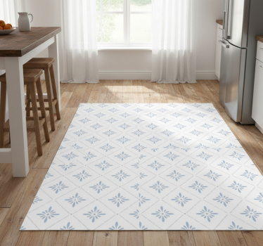 Kitchen vinyl carpet blue diamond tiles - TenStickers