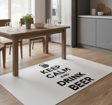 Kitchen vinyl carpet to relax and enjoy beer - TenStickers