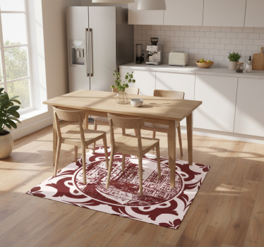 Kitchen vinyl carpet canal houses and boat - TenStickers