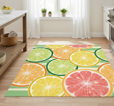 Kitchen vinyl carpet citrus tile stickers - TenStickers