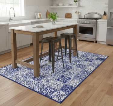 Kitchen vinyl carpet cobalt porcelain mosaic - TenStickers