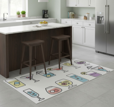 Kitchen vinyl carpet cocktails sticker - TenStickers