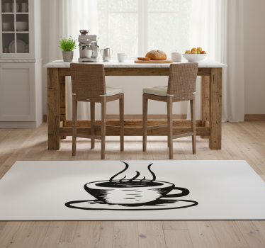 Kitchen vinyl carpet coffee with milk - TenStickers