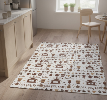 Kitchen vinyl carpet coffee break - TenStickers