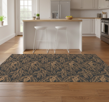 Kitchen vinyl carpet coffee tree branch design - TenStickers
