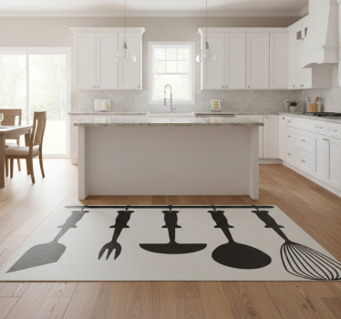 Kitchen vinyl carpet for hanging kitchen utensils - TenStickers