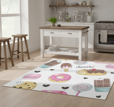 Kitchen vinyl carpet delicious desserts - TenStickers