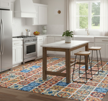 Kitchen vinyl carpet eraldo tile design - TenStickers