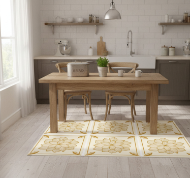 Kitchen vinyl carpet floral bandana paisley tile - TenStickers