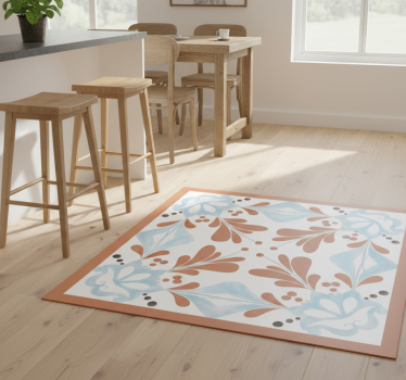 Kitchen vinyl carpet floral mediterranean tiles - TenStickers