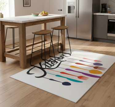 Kitchen vinyl carpet fork and spoons - TenStickers