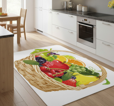 Kitchen vinyl carpet fruit basket design - TenStickers