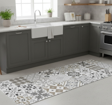 Kitchen vinyl carpet geometric tile mosaic - TenStickers