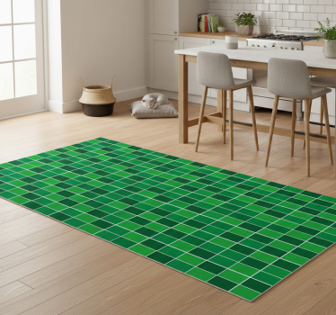 Kitchen vinyl carpet green brick tile - TenStickers