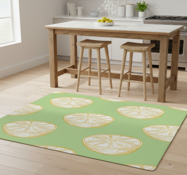 Kitchen vinyl carpet hand drawn lemon design - TenStickers