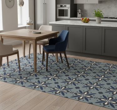Kitchen vinyl carpet in hydraulic color tile - TenStickers