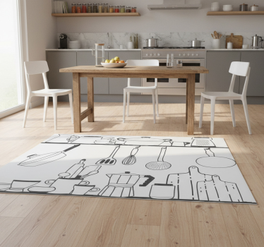 Kitchen vinyl carpet kitchen tools for shelf cooking - TenStickers