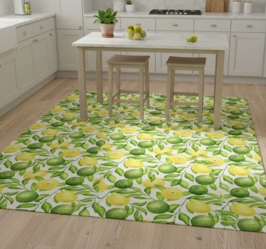 Kitchen vinyl carpet lemons and limes design - TenStickers