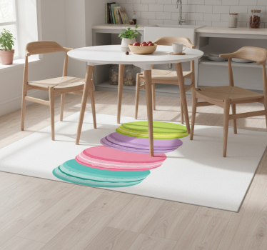 Kitchen vinyl carpet in colorful macarons - TenStickers