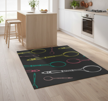 Kitchen vinyl carpet with multicolored spoons - TenStickers
