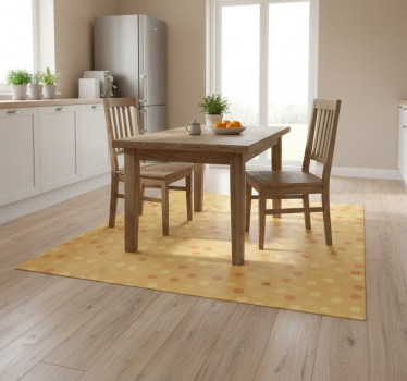 Kitchen vinyl carpet orange circles wallpaper - TenStickers