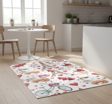 Kitchen vinyl carpet parisian delight - TenStickers