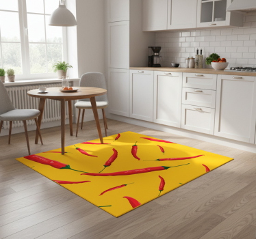 Kitchen vinyl carpet red and yellow peppers - TenStickers