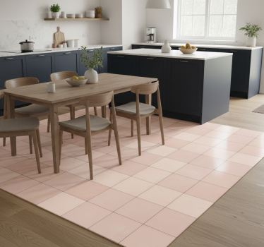 Kitchen vinyl carpet pink tile design - TenStickers