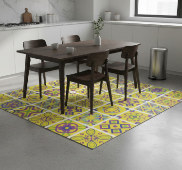 Kitchen vinyl carpet psychedelic patterns - TenStickers