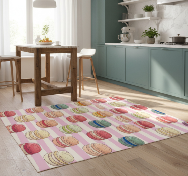 Kitchen vinyl carpet retro macaroons design - TenStickers