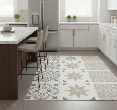 Kitchen vinyl carpet sandstone moroccan mosaic - TenStickers