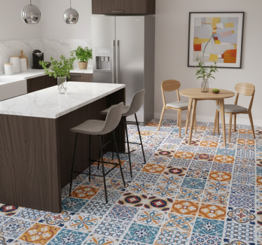 Kitchen vinyl carpet sevrinia cement tiles - TenStickers