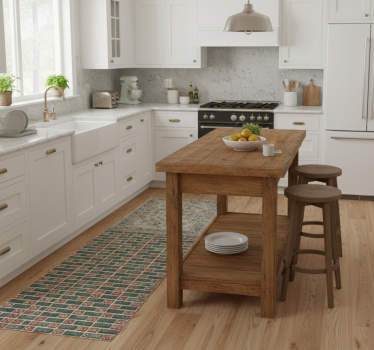 Kitchen vinyl carpet simple brick tiles - TenStickers