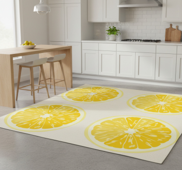 Kitchen vinyl carpet sliced lemons sticker pack - TenStickers