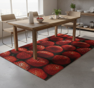 Kitchen vinyl carpet strawberries design - TenStickers