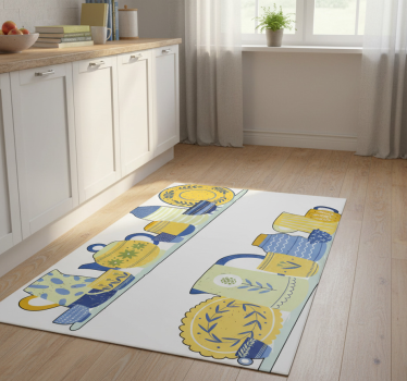 Kitchen vinyl carpet vintage elegant shelf - TenStickers