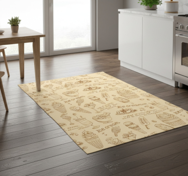 Vintage ice creams kitchen vinyl carpet - TenStickers