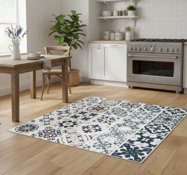 Kitchen vinyl carpet vintage tile stickers - TenStickers