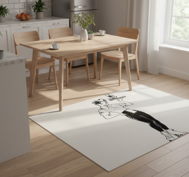 Vintage waitress kitchen vinyl carpet - TenStickers