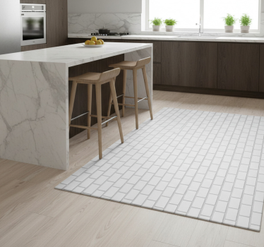 Kitchen vinyl carpet white brick laminate - TenStickers