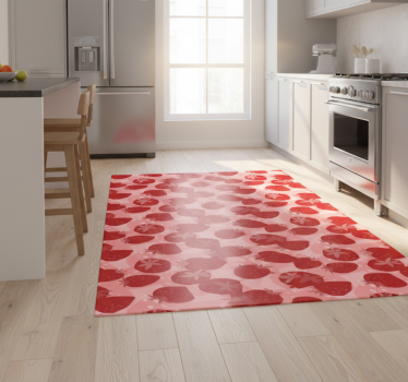 Kitchen vinyl carpet with abstract seamless red strawberries - TenStickers