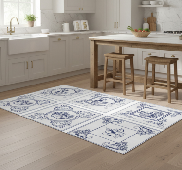 Kitchen vinyl carpet with belgian ceramics design - TenStickers