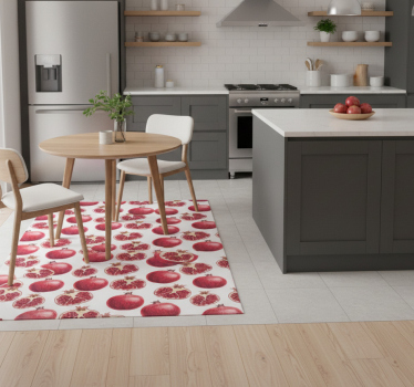 Kitchen vinyl carpet with colorful pomegranates design - TenStickers