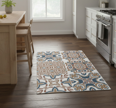 Kitchen vinyl carpet with hydraulic design - TenStickers