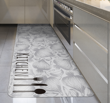 Kitchen vinyl carpet with kitchen utensil design - TenStickers